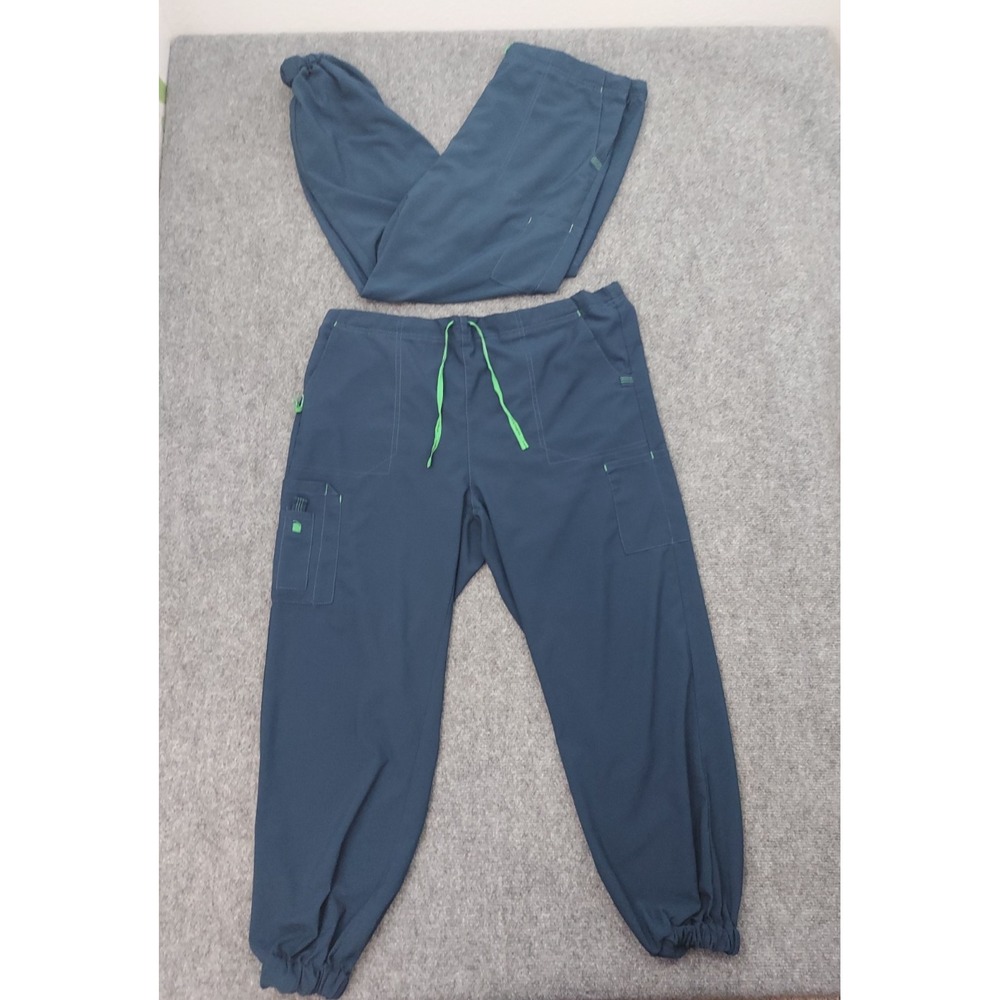 Lot 2 Carhartt Force Scrub Pants Womens XL Petite Joggers Drawstring Medical